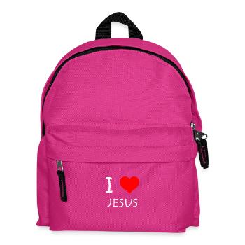 I Love Jesus - Kinder Rucksack - Fuchsia - Vorne