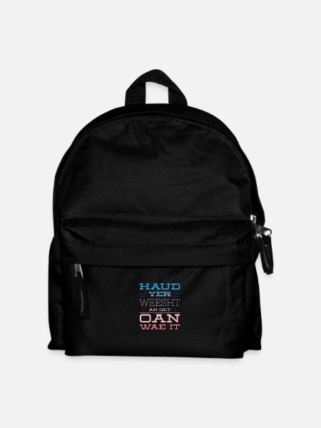 Haud Yer Weesht In red & Blue - Kids' Backpack - black