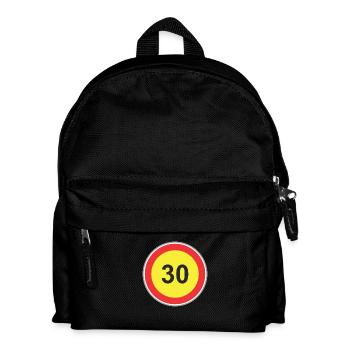 Signe de la route 30 jaune - Sac à dos Enfant - noir - Devant