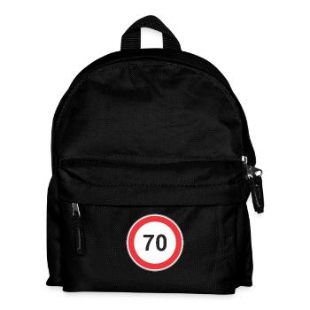 Verkehrsschild 70 - Kinder Rucksack - Schwarz - Vorne