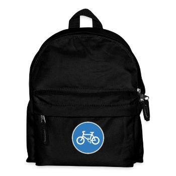 Route bleue signe de bicyclette - Sac à dos Enfant - noir - Devant