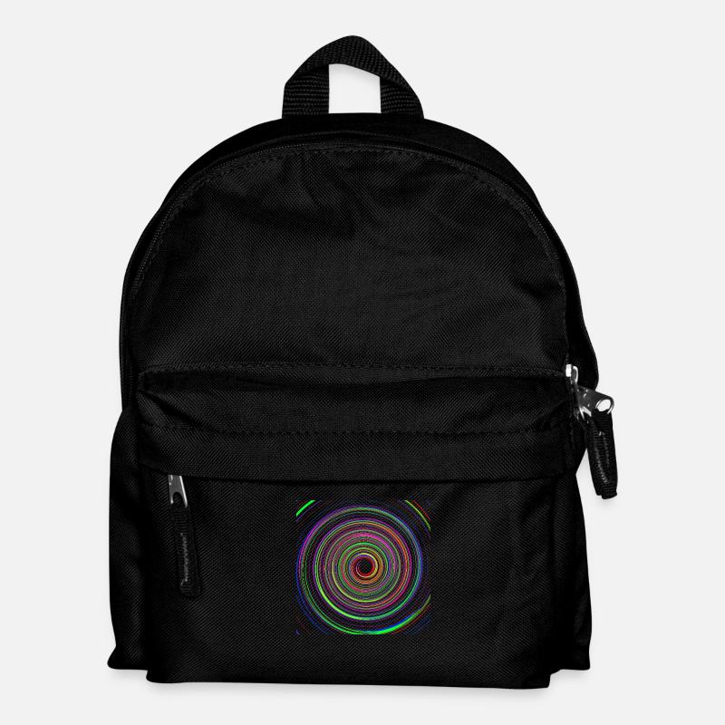 Psychedelische Spirale - Kinder Rucksack - Schwarz
