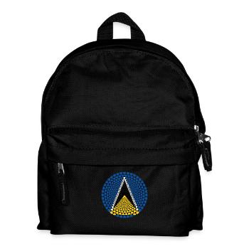 Saint Lucia St. Lucia Love HERZ Mandala - Kinder Rucksack - Schwarz - Vorne
