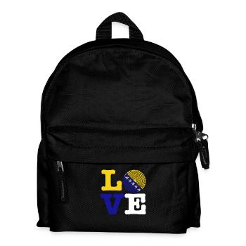 Bosnia herzegovina heart - Kids' Backpack - black - Front