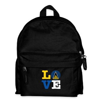 Saint Lucia St. Lucia Love HERZ Mandala - Kinder Rucksack - Schwarz - Vorne