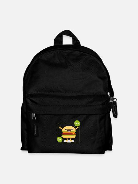 cute hamburger - Kids' Backpack - black