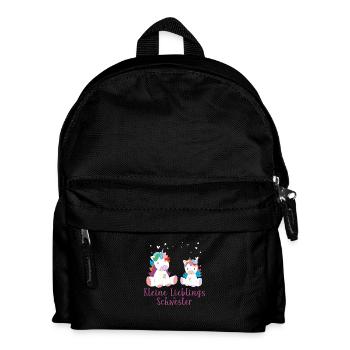 unicorn kleine Schwester - Kinder Rucksack - Schwarz - Vorne