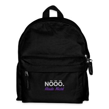 NÖÖÖ - HEUTE NICHT - Kinder Rucksack - Schwarz - Vorne