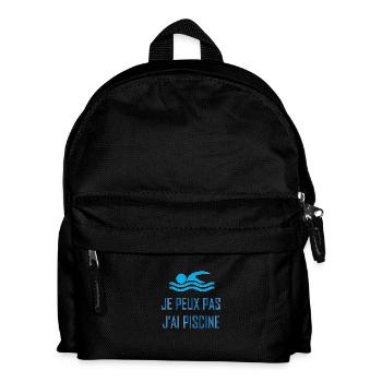 Je peux pas j'ai piscine - Sac à dos Enfant - noir - Devant