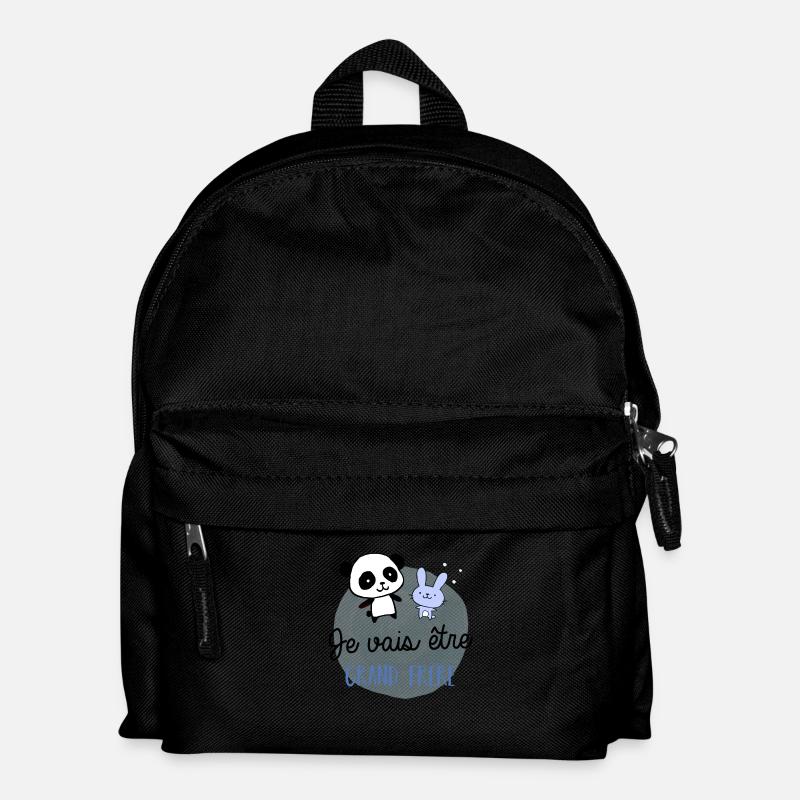 Futur grand frère - Bientôt grand-frère - Sac à dos Enfant - noir