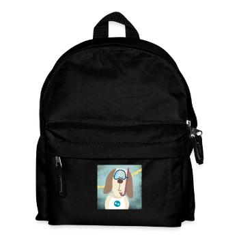 Poster Basset Kinderzimmer Hund Taucher Deko Kind - Kinder Rucksack - Schwarz - Vorne