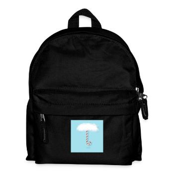 Candy Cane with Clouds - Kids' Backpack - black - Front