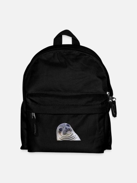 Lustige Robbe - Kinder Rucksack - Schwarz