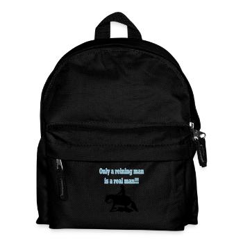 Only a reining man is a real man - Kinder Rucksack - Schwarz - Vorne