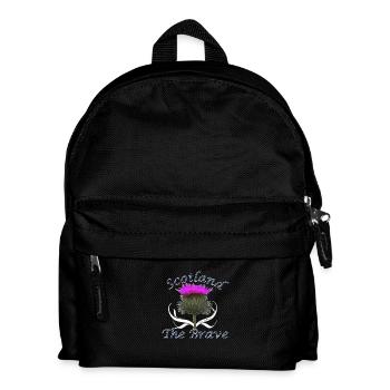 scotland the brave wild thistle - Kids' Backpack - black - Front