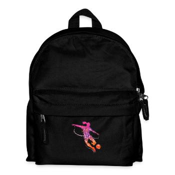 soccer female de - Kinder Rucksack - Schwarz - Vorne