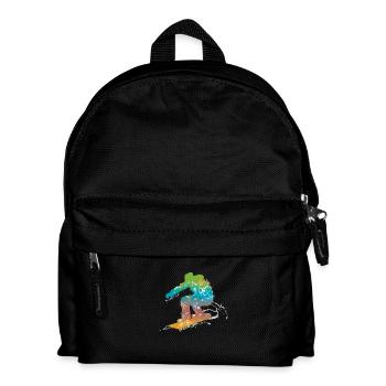 snowboarding male de - Kinder Rucksack - Schwarz - Vorne