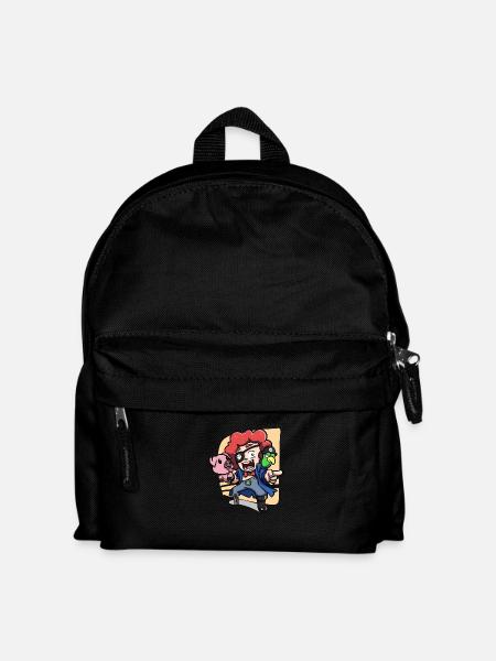 Funny Pirate - Kinder Rucksack - Schwarz