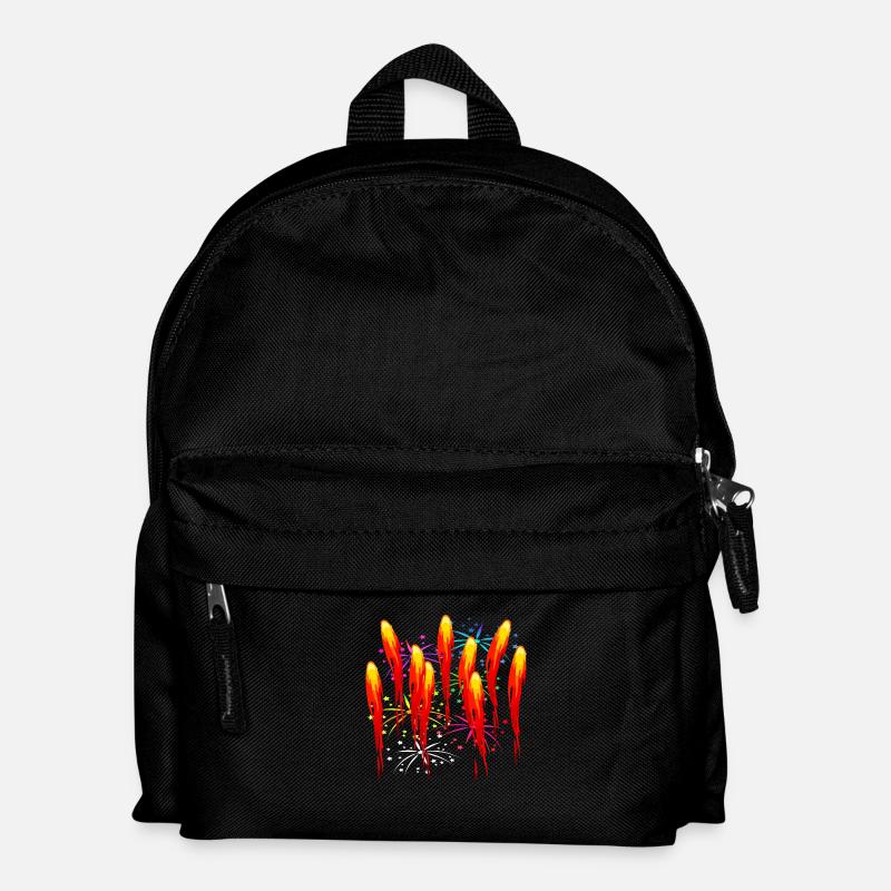Feuer firework fire Feuerwerk - Kinder Rucksack - Schwarz
