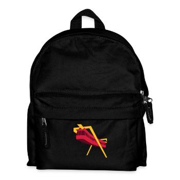 Aerobus Mannheim BUGA 1975 - Kinder Rucksack - Schwarz - Vorne