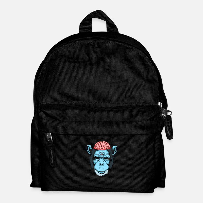 Gehirn Chimp - Kinder Rucksack - Schwarz