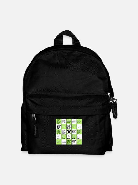Vegan-Bingo - Kinder Rucksack - Schwarz