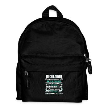 Mechaniker Schlau - Kinder Rucksack - Schwarz - Vorne