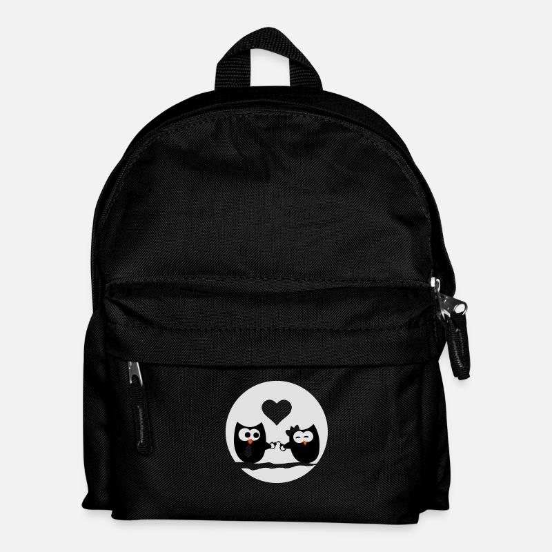 Valentine's Day Owls - Kids' Backpack - black