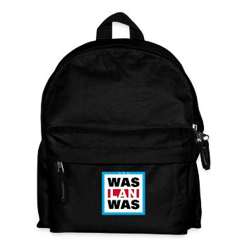 WAS LAN WAS - Kinder Rucksack - Schwarz - Vorne