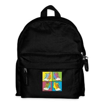 Andy Warhol Pop-Art Schuhe - Kinder Rucksack - Schwarz - Vorne