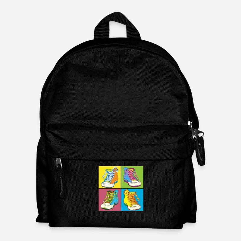 Andy Warhol Pop-Art Schuhe - Kinder Rucksack - Schwarz