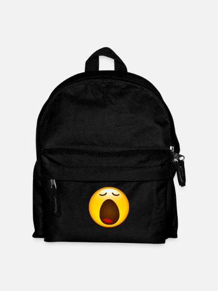 Smiley Glossy Yawning - Sac à dos Enfant - noir