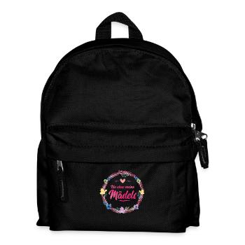 nie ohne meine maedels blumen - Kinder Rucksack - Schwarz - Vorne