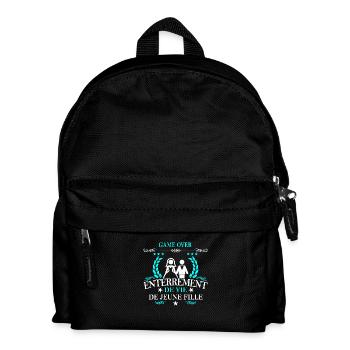 game over enterrement de vie de jeune fille - Kids' Backpack - black - Front