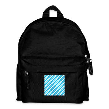 Bayern Bayrisch Bayern Flagge Rauten Karo - Kinder Rucksack - Schwarz - Vorne
