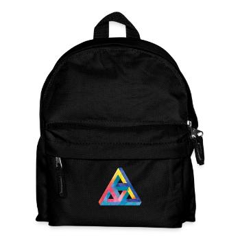 Optical illusion triangle Escher - Kids' Backpack - black - Front