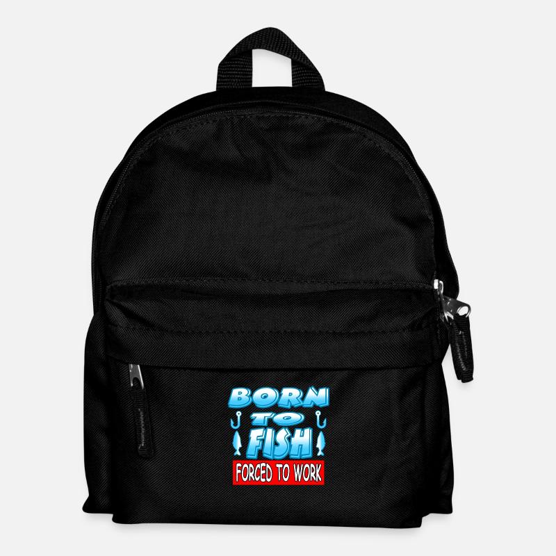 Angeln - Kinder Rucksack - Schwarz
