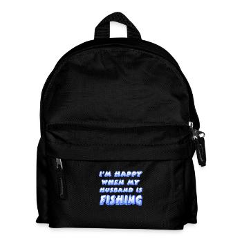 Angeln - Kinder Rucksack - Schwarz - Vorne