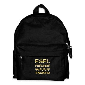 Esel - Kinder Rucksack - Schwarz - Vorne