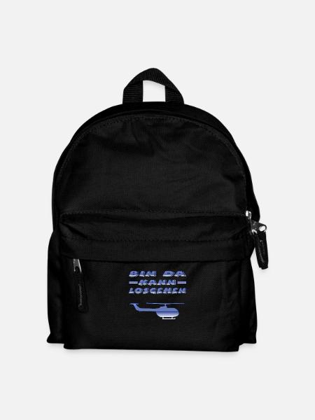 Hubschrauber - Kinder Rucksack - Schwarz