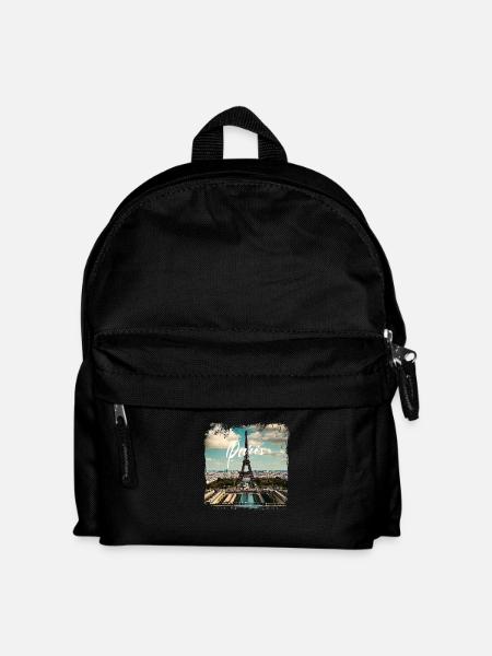 Paris Eiffelturm casual style - Kinder Rucksack - Schwarz