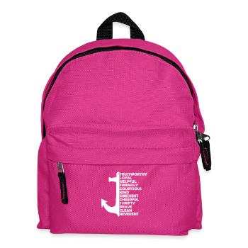 Seepfadfindergesetz Gelübde - Kinder Rucksack - Fuchsia - Vorne