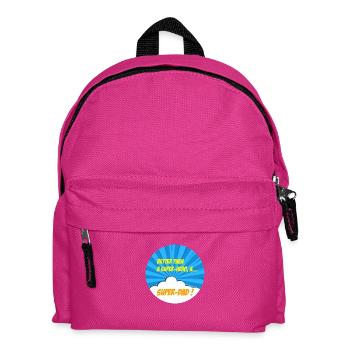 Super-papa, super-héros. Meilleur papa. BD comics - Sac à dos Enfant - fuchsia - Devant