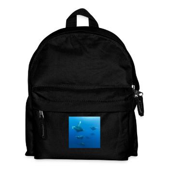 Mantas auf den Azoren - Kinder Rucksack - Schwarz - Vorne