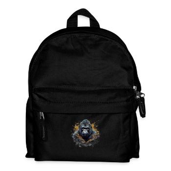 König des Großstadtdschungels. Kraftpaket im Graffiti-Stil. - Kinder Rucksack - Schwarz - Vorne