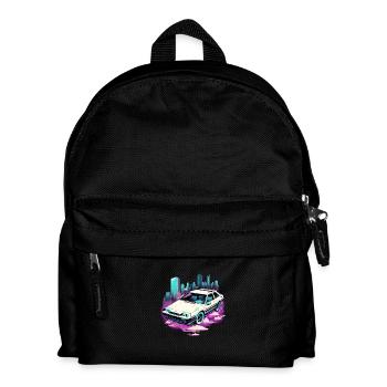 Silberpfeil-Auto - Kinder Rucksack - Schwarz - Vorne