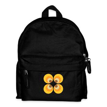 70s Flower Pattern Retro Hippie Flowers Power - Kids' Backpack - black - Front
