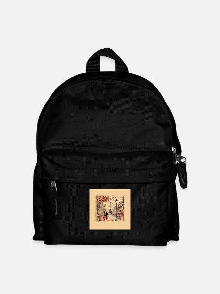 Vintage Paris - Kids' Backpack - black