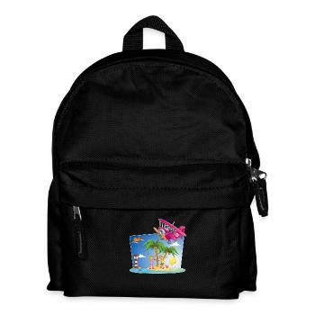 Fröhliche und farbenfrohe Sommerillustration. - Kinder Rucksack - Schwarz - Vorne