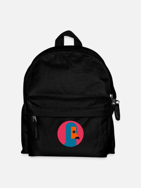 Pop-Style Flamingo - Kinder Rucksack - Schwarz